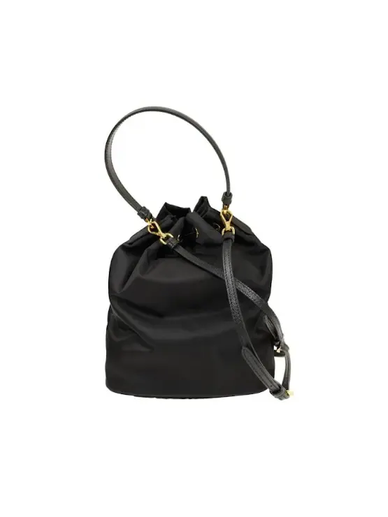 Сумка PRADA Duet Re-Nylon bucket bag 'Black Gold' — изображение 3 из 3, черный