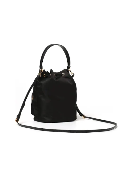 Сумка-ведро Prada Duet Re-Nylon 'Black Gold' — 2