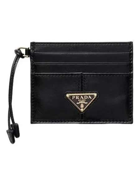 Кожаный держатель для карт PRADA FW25, черный, 1MC025-2CYR-F0002 — изображение 1 из 3