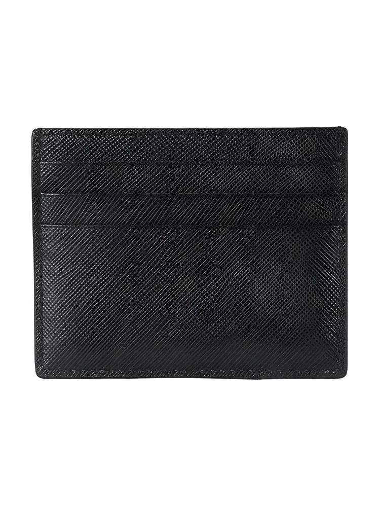 Кардхолдер PRADA FW25 из сафьяновой кожи, черный, 1MC025-QWA-F0002 — изображение 2 из 5