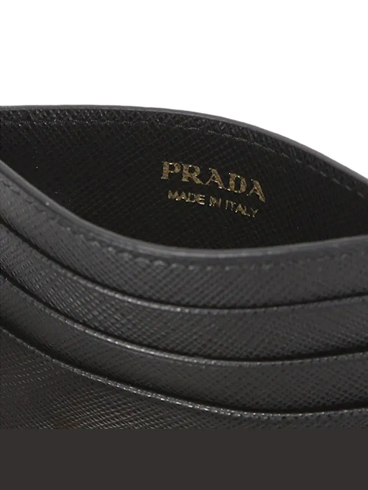 Кардхолдер PRADA FW25 из сафьяновой кожи, черный, 1MC025-QWA-F0002 — изображение 5 из 5