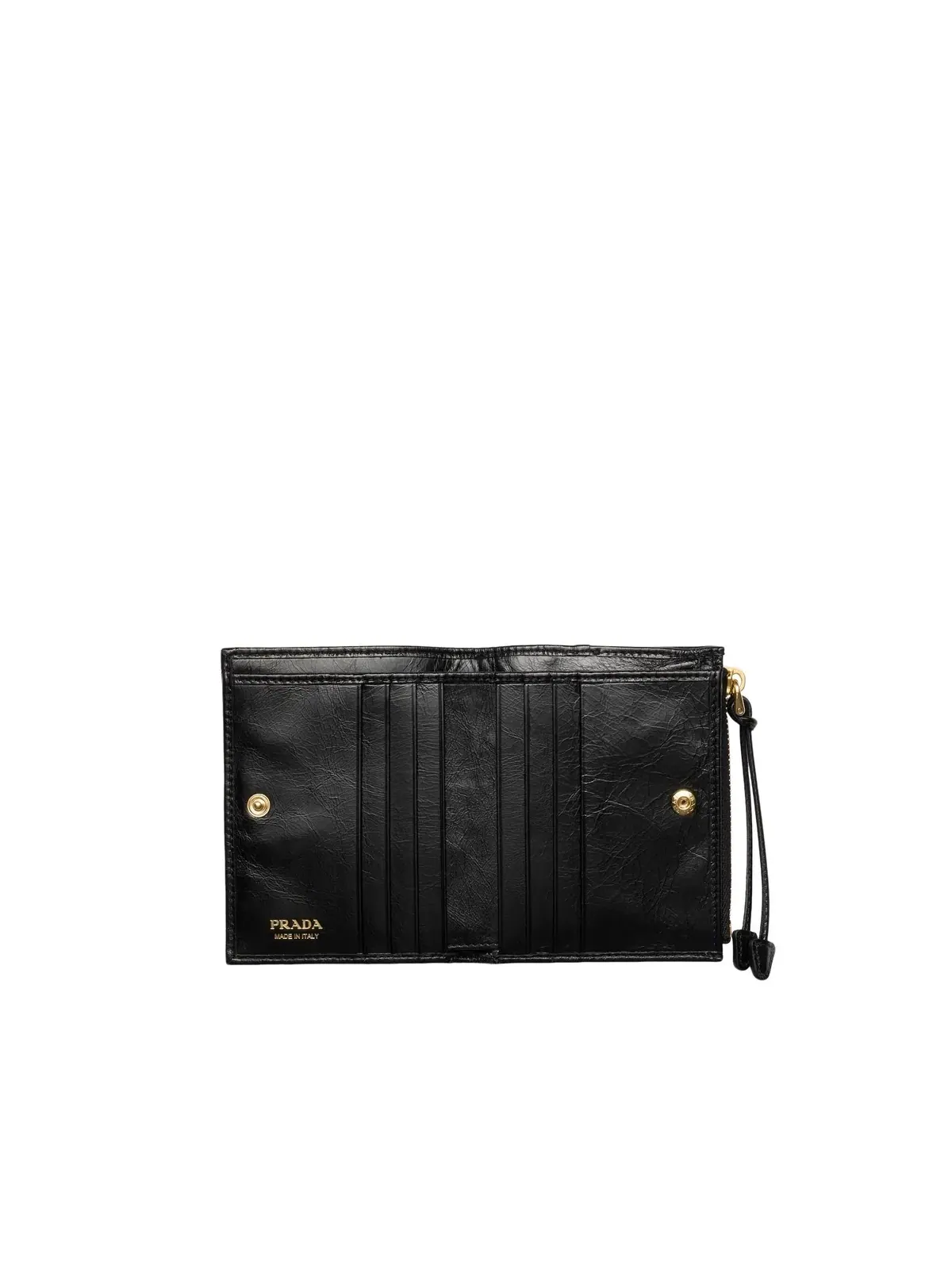 Маленький кожаный кошелек PRADA FW25, черный, 1ML050-2CYR-F0002 — изображение 2 из 4