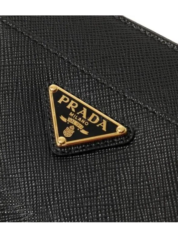 Маленький кошелек PRADA SS26 на молнии из кожи Saffino, черный, 1ML060-QHH-F0002 — изображение 3 из 5