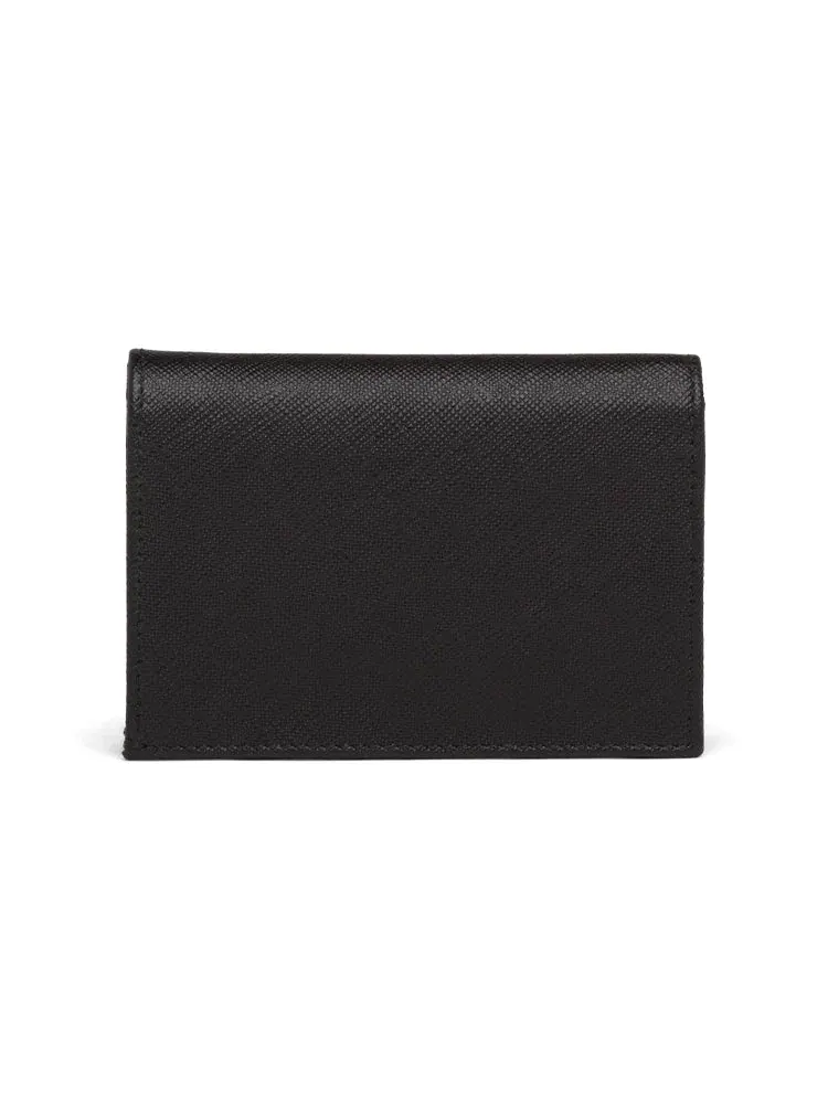 Кошелек PRADA SS26, маленький, из сафьяновой кожи, черный, 1MV021-QHH-F0002 — изображение 3 из 4