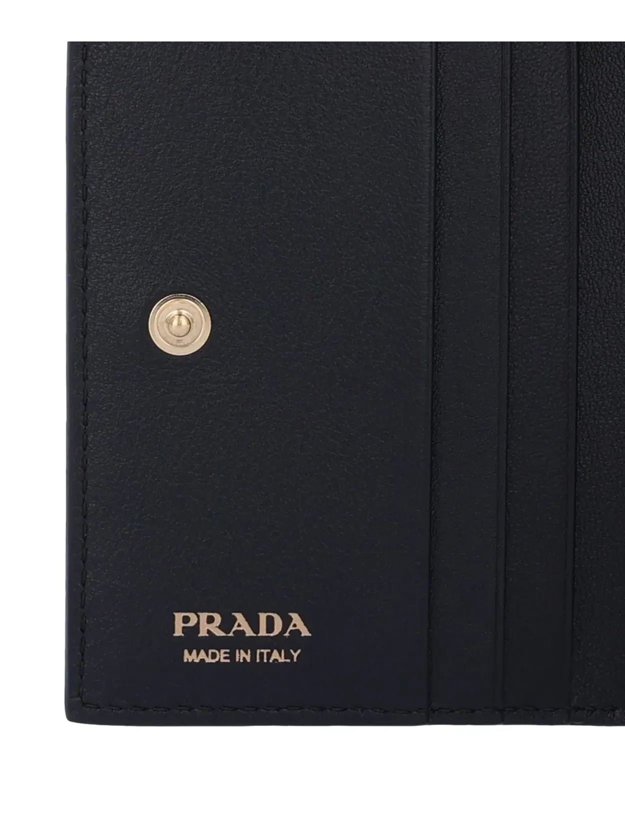 Кошелек PRADA FW24 с золотым металлическим логотипом, черный, 1MV204-2CYS-F0002 — изображение 5 из 6