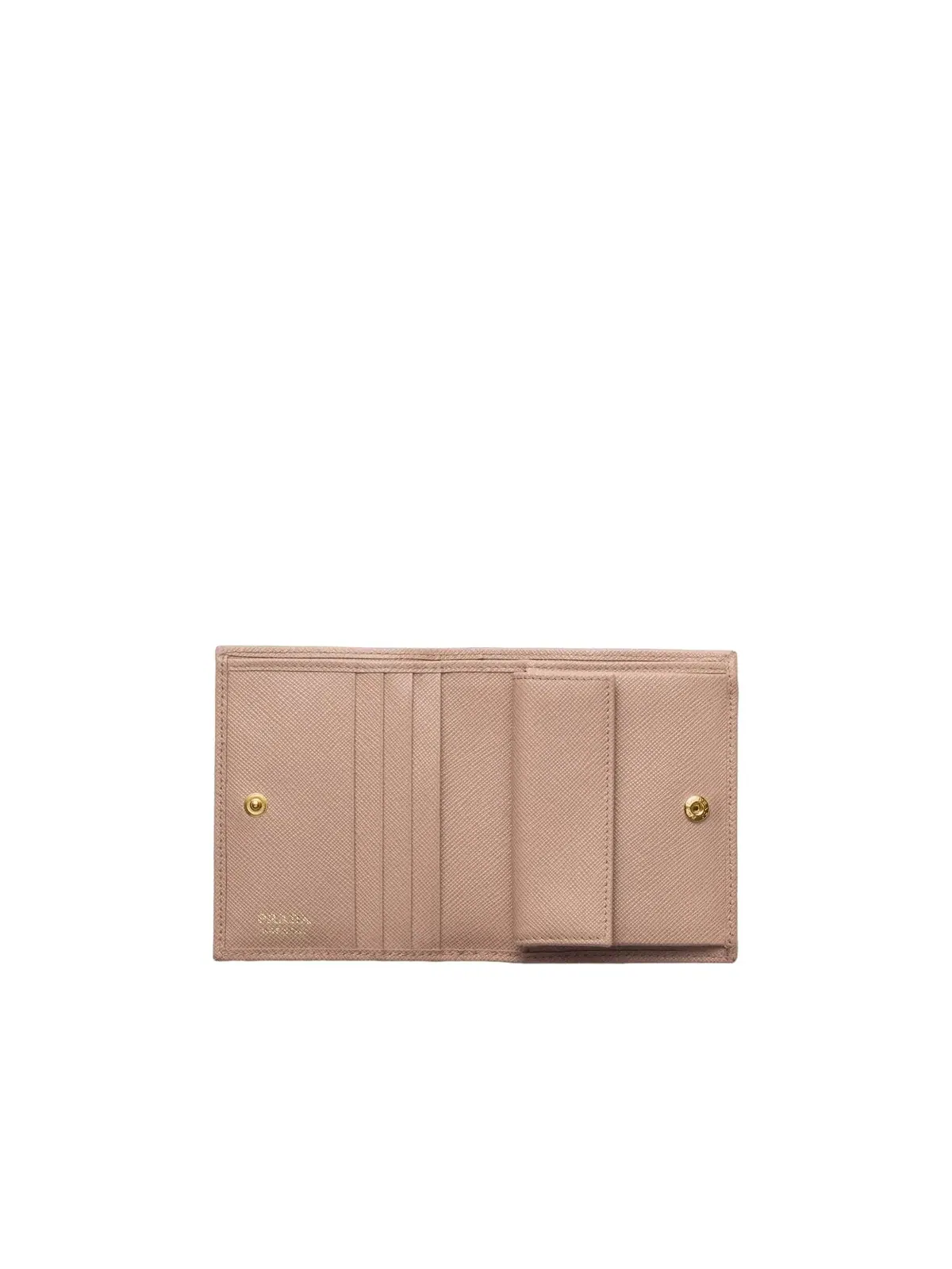 Кошелек PRADA SS26 из сафьяновой кожи, маленький, цвет «пудрово-розовый», 1MV204-QHH-F0236 — изображение 2 из 4