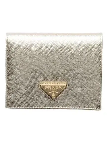 Кошелек PRADA SS26 из сафьяновой кожи — изображение 1 из 4, серебряный
