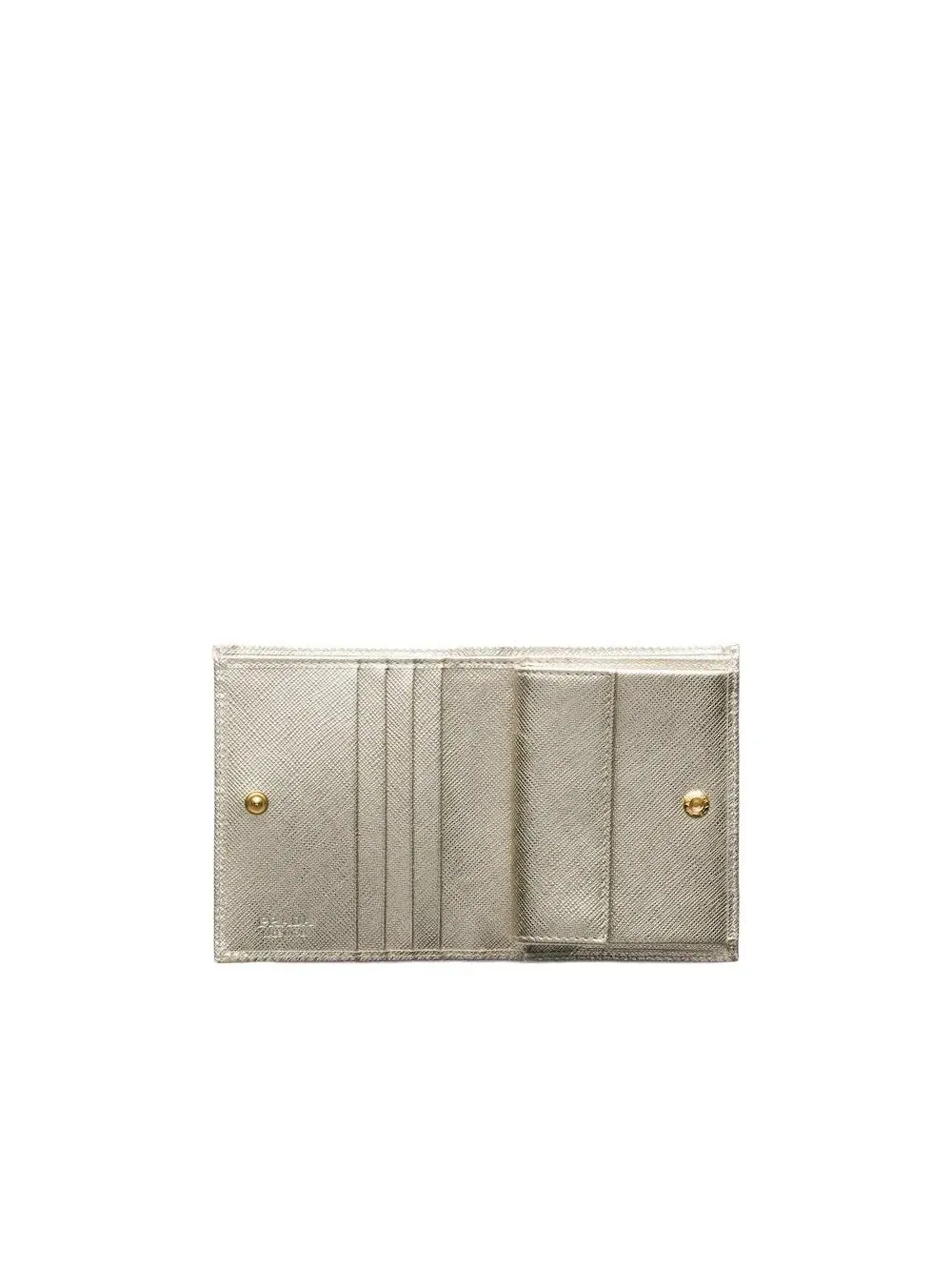 Кошелек PRADA SS26 из сафьяновой кожи — изображение 2 из 4, серебряный