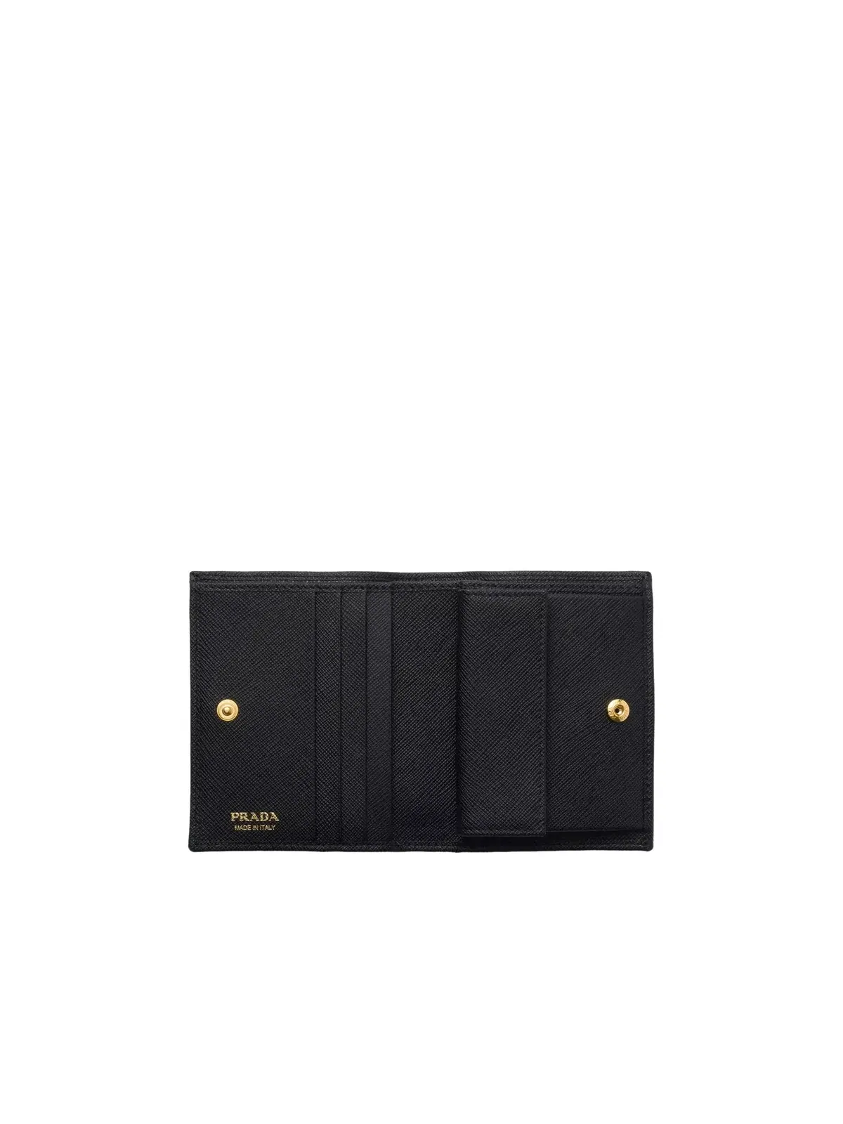 Кошелек PRADA FW25 из сафьяновой кожи, маленький, черный, 1MV204-QWA-F0002 — изображение 2 из 4