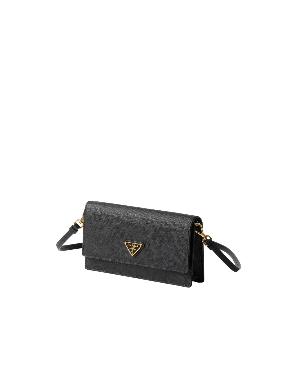 Мини-сумка PRADA FW25 из сафьяновой кожи, черная, 1NF059-2DB3-F0002 — изображение 2 из 5, черный
