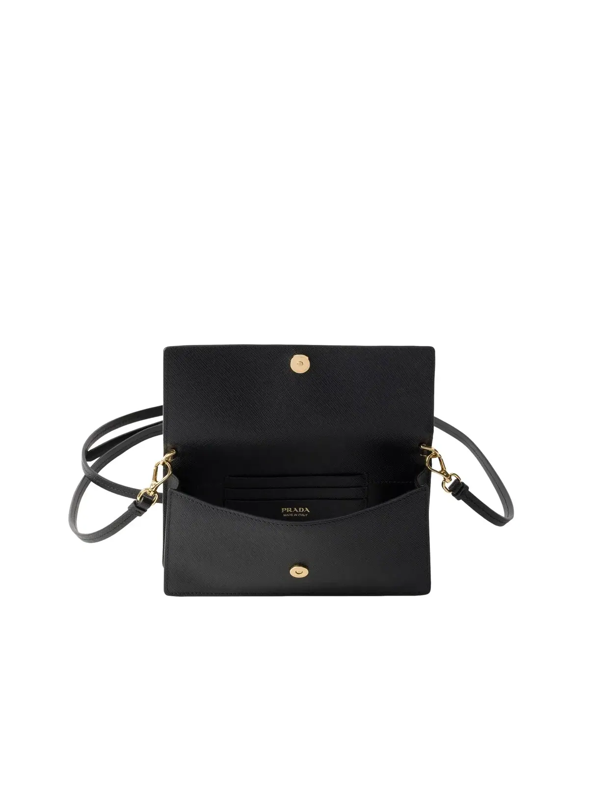 Мини-сумка PRADA FW25 из сафьяновой кожи, черная, 1NF059-2DB3-F0002 — изображение 4 из 5, черный