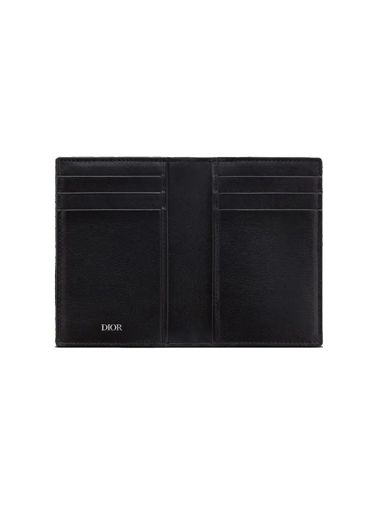 Dior Bi-Fold Card Holder 'Black Oblique Jacquard' — изображение 3 из 4, черный