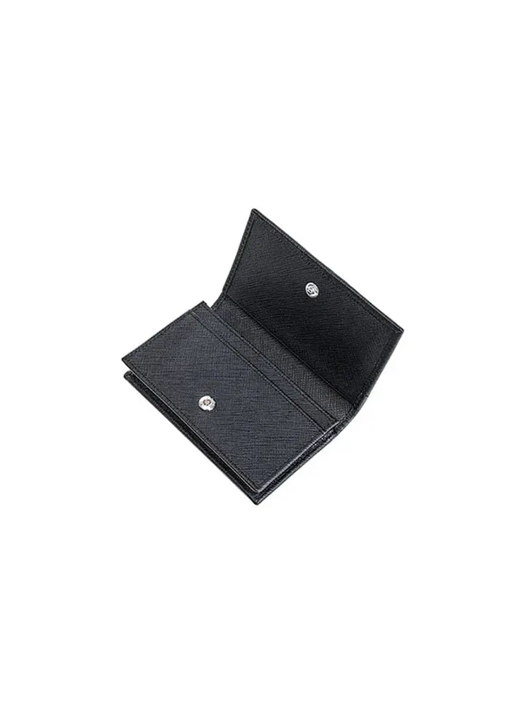 Кардчек PRADA SS26 из сафьяновой кожи с откидной крышкой, черный, 2MC122-QME-F0002 — изображение 5 из 5