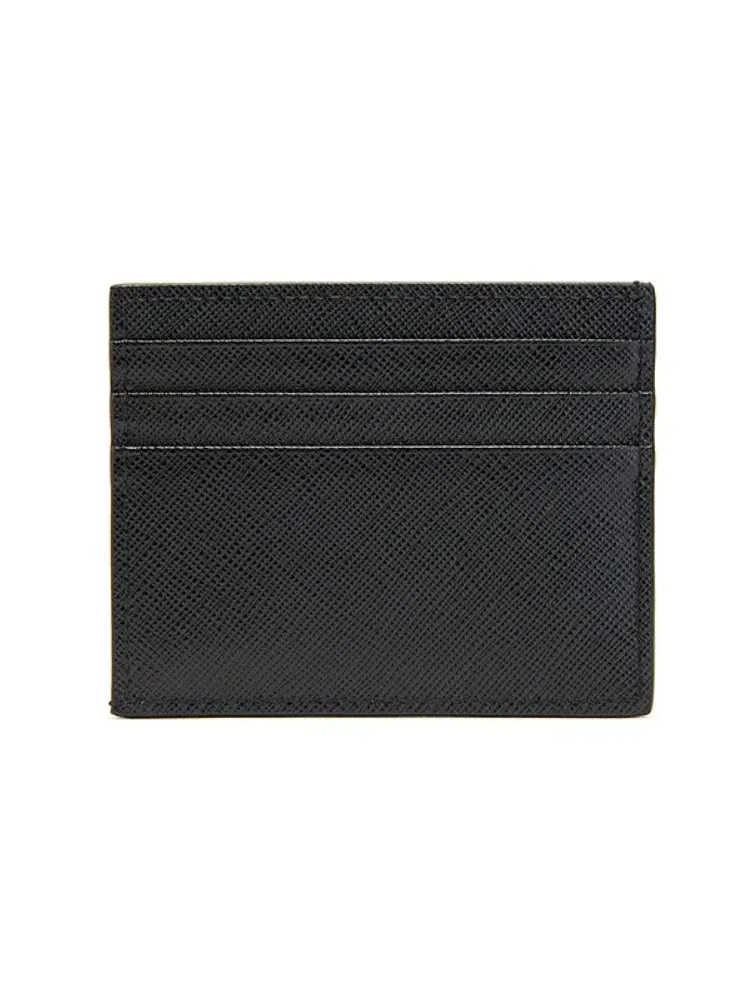 Кардхолдер PRADA SS26 из сафьяновой кожи, черный, 2MC223-QHH-F0002 — изображение 2 из 5