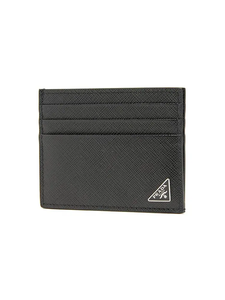 Кардхолдер PRADA SS26 из сафьяновой кожи, черный, 2MC223-QHH-F0002 — изображение 3 из 5