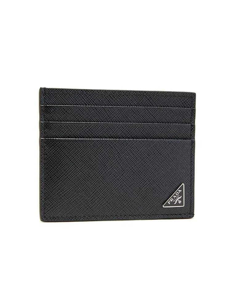 Кардхолдер PRADA SS26 из сафьяновой кожи, черный, 2MC223-QHH-F0002 — изображение 4 из 5