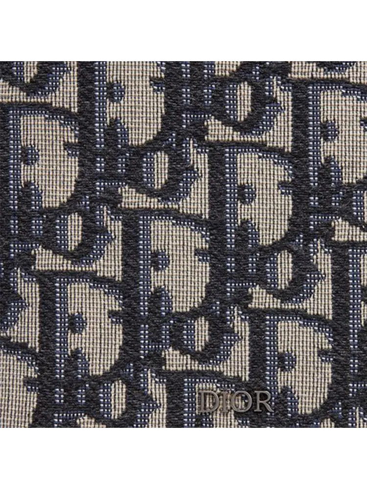 Компактный кошелек Dior 'Бежевый черный, косой жаккард' — изображение 4 из 4, бежевый/черный