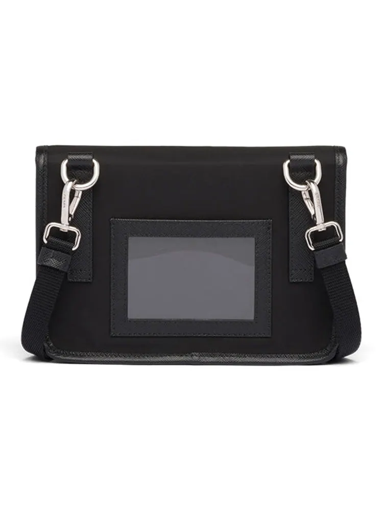 Сумка PRADA Saffiano logo-plaque smartphone holder 'Black' — 2