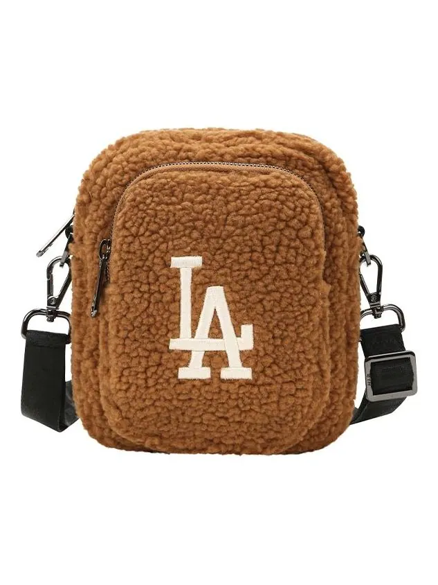 Миниатюрная шерстяная сумка-мессенджер из флиса с символикой команды Los Angeles Dodgers, , MLB LA — изображение 1 из 8