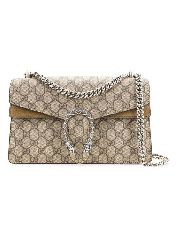 Сумка женская малая кросс-боди Gucci Dionysus GG — изображение 1 из 4, кремовый/коричневый