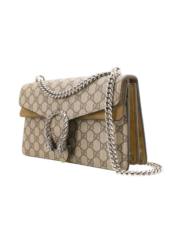 Сумка женская малая кросс-боди Gucci Dionysus GG — изображение 2 из 4, кремовый/коричневый