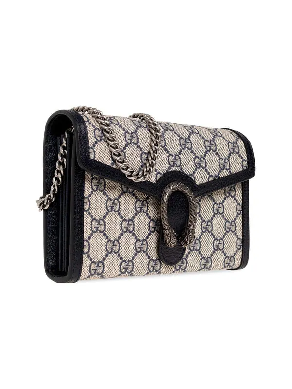 Сумка женская кросс-боди Gucci Dionysus GG — изображение 2 из 4, бежевый/синий