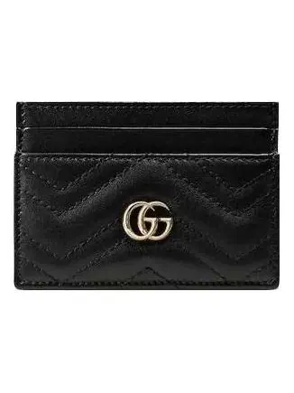 (WMNS) Кошелек-держатель для карт Gucci 26 GG Marmont — изображение 1 из 3, черный