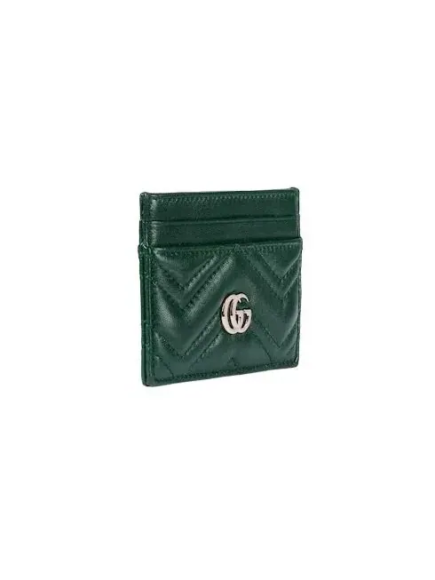 (WMNS) Кошелек-держатель для карт Gucci 26 GG Marmont — изображение 3 из 4, зеленый