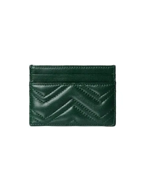 (WMNS) Кошелек-держатель для карт Gucci 26 GG Marmont — изображение 4 из 4, зеленый