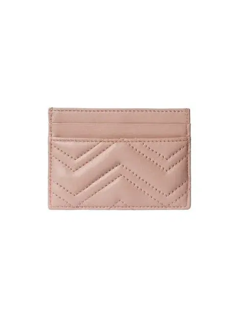 (WMNS) Кошелек-держатель для карт Gucci 26 GG Marmont — изображение 4 из 4, розовый
