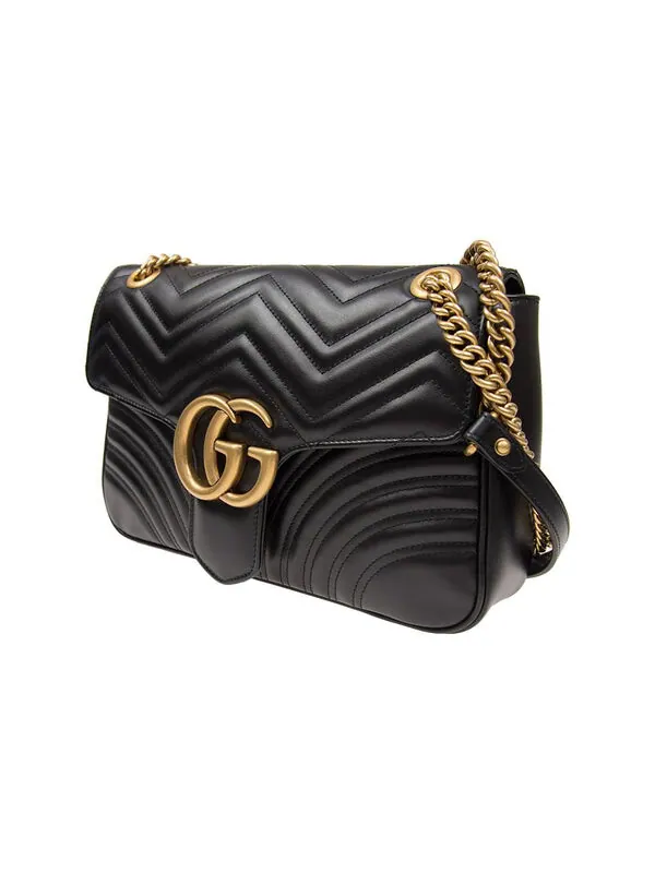 Сумка женская кросс-боди Gucci Marmont Medium Matelass? Shoulder Bag — изображение 2 из 4, черный