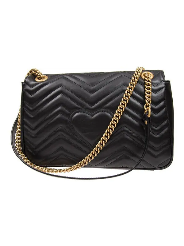 Сумка женская кросс-боди Gucci Marmont Medium Matelass? Shoulder Bag — изображение 3 из 4, черный