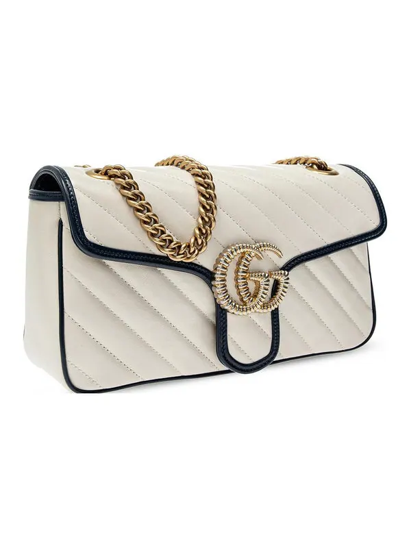 Сумка женская малая кросс-боди Gucci Marmont Pack — изображение 2 из 4, белый