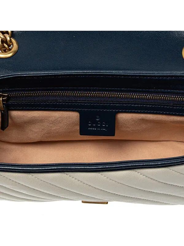 Сумка женская малая кросс-боди Gucci Marmont Pack — изображение 4 из 4, белый