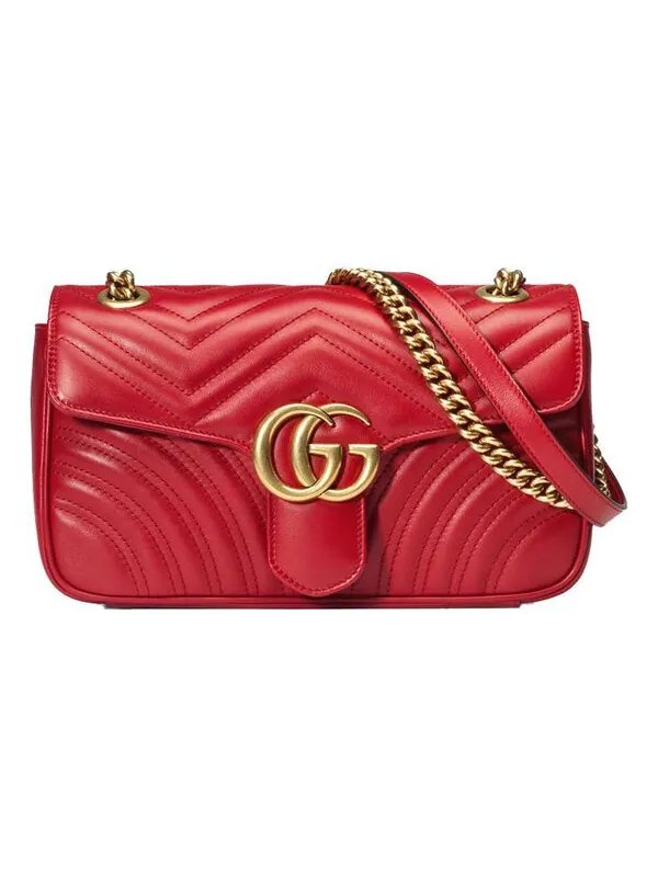 Сумка женская кросс-боди Gucci GG Marmont Matelasse — изображение 1 из 4, красный