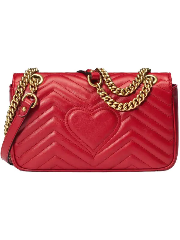Сумка женская кросс-боди Gucci GG Marmont Matelasse — изображение 2 из 4, красный
