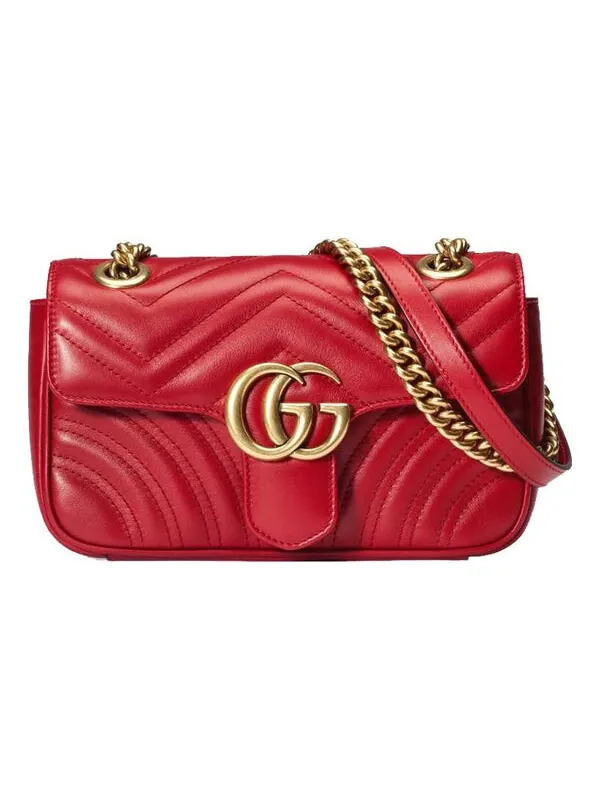 Сумка женская кросс-боди Gucci GG Marmont — изображение 1 из 4, красный