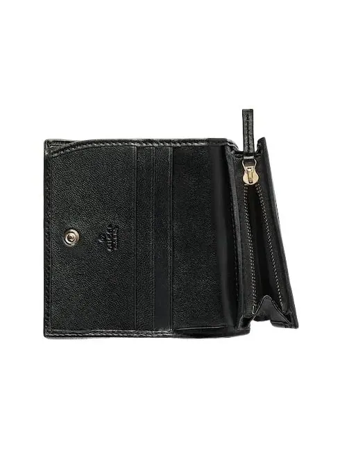 (WMNS) Кошелек Gucci 26 GG Marmont Short Wallet 'Black' — изображение 5 из 6, черный