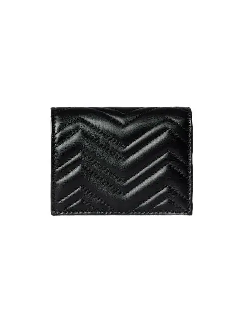 (WMNS) Кошелек Gucci 26 GG Marmont Short Wallet 'Black' — изображение 6 из 6, черный