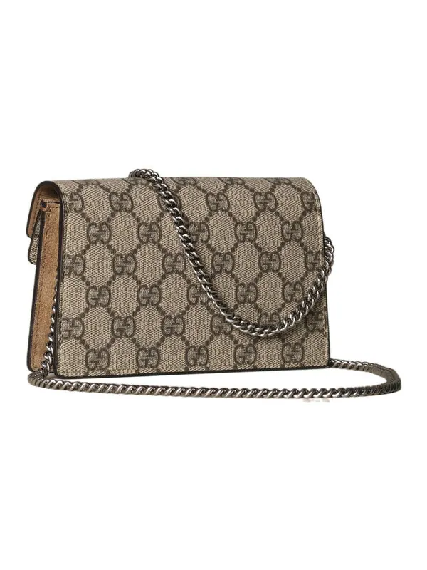 Сумка женская кросс-боди канвас gg supreme, кожа Gucci Dionysus GG Supreme — изображение 3 из 4, бежевый