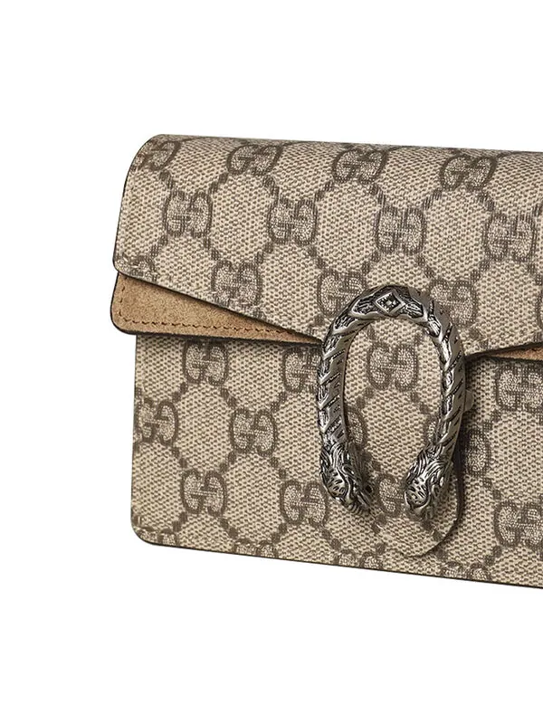 Сумка женская кросс-боди канвас gg supreme, кожа Gucci Dionysus GG Supreme — изображение 4 из 4, бежевый