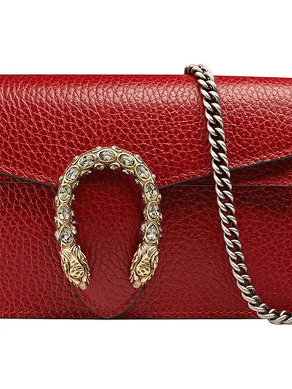 Сумка женская кросс-боди высококачественная кожа Gucci Dionysus — изображение 4 из 4, красный