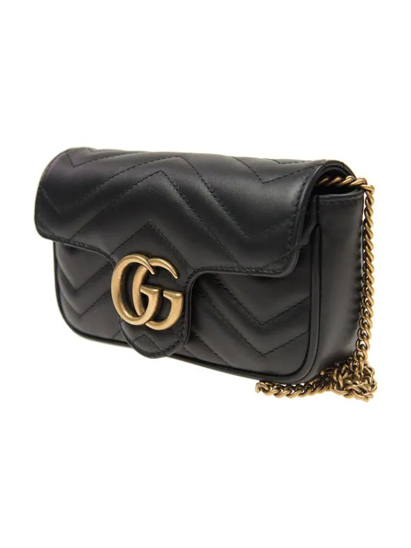 Сумка Gucci GG Marmont Matelass? — изображение 2 из 4, черный/золотистый