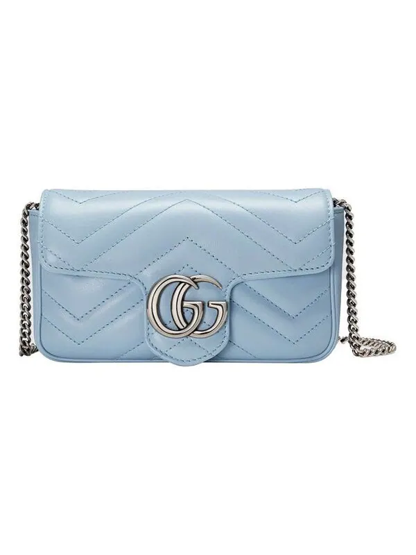 Сумка мини Gucci GG Marmont Super Pastel Blue — изображение 1 из 4, синий