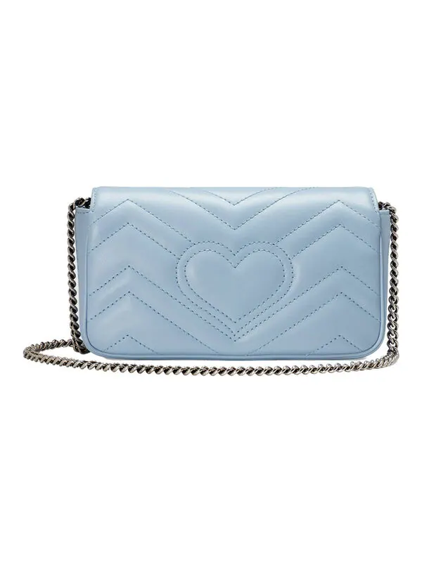 Сумка мини Gucci GG Marmont Super Pastel Blue — изображение 4 из 4, синий