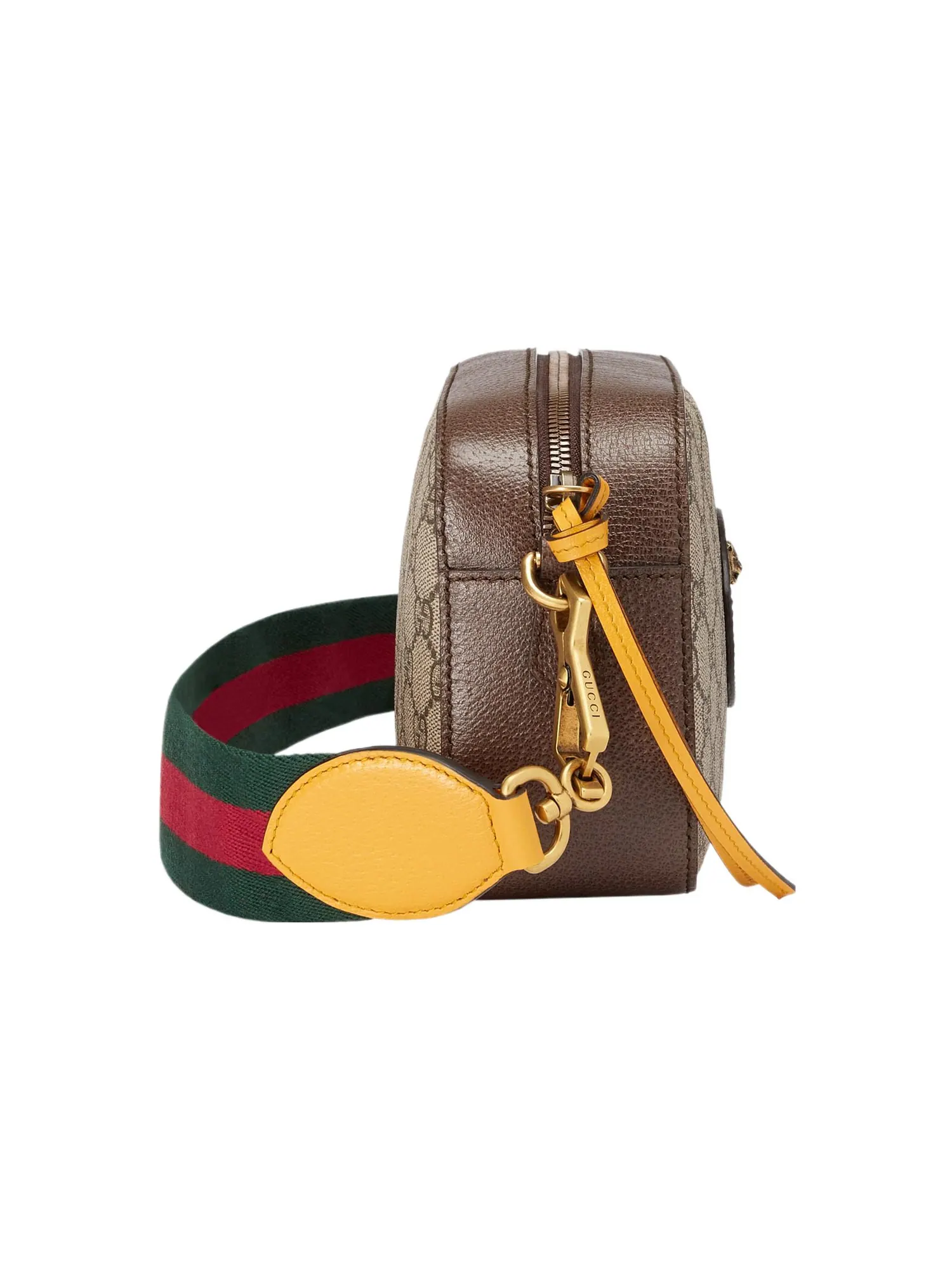 Сумка Gucci Neo Vintage Metallic Tiger Head Logo Stripe Messenger Bag 'Brown Yellow' — 5
