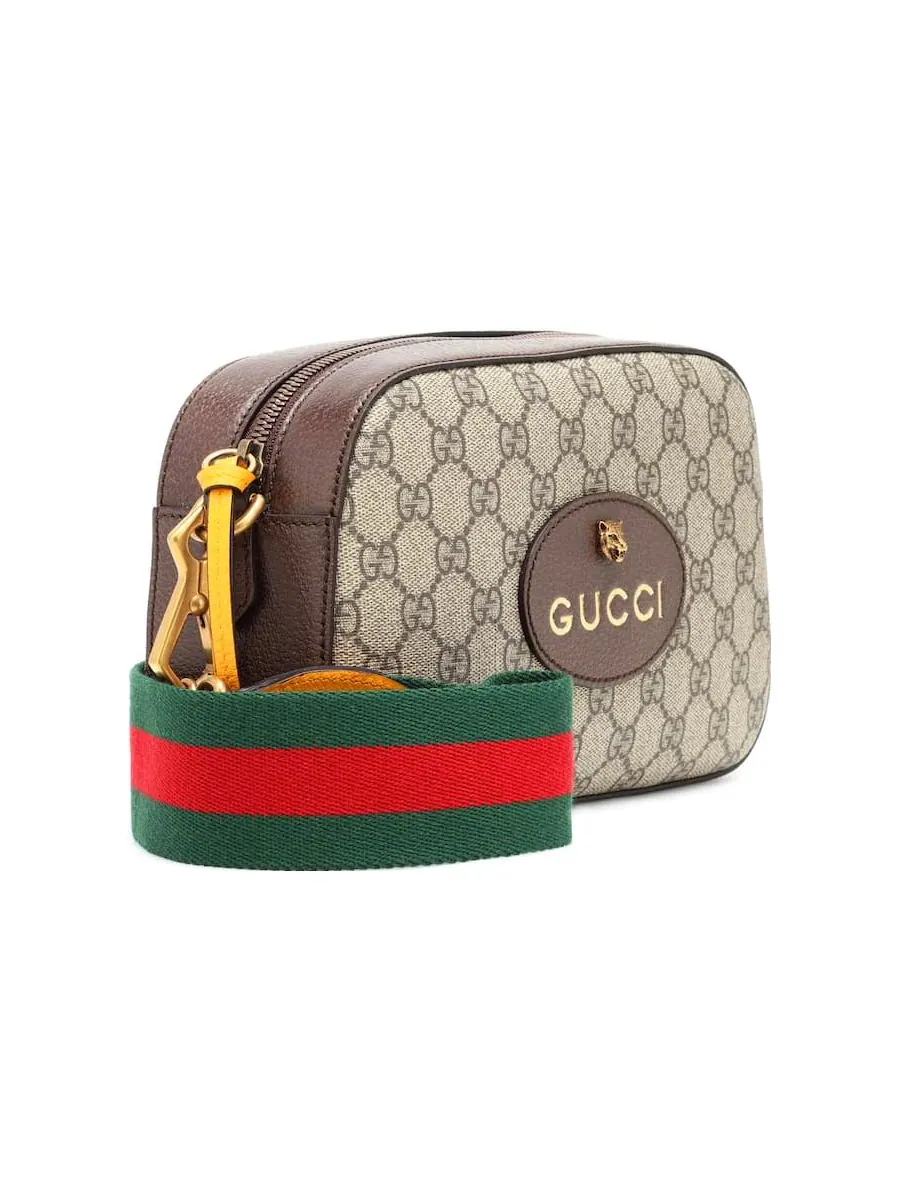 Сумка Gucci Neo Vintage Metallic Tiger Head Logo Stripe Messenger Bag 'Brown Yellow' — 7