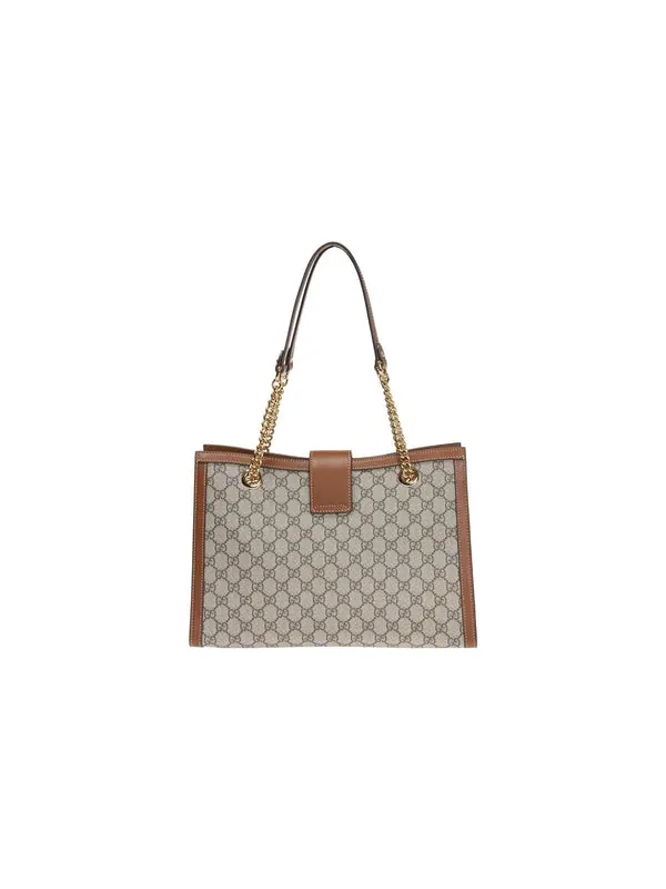 Сумка женская средняя тоут Gucci Padlock GG — изображение 3 из 4, бежевый/коричневый