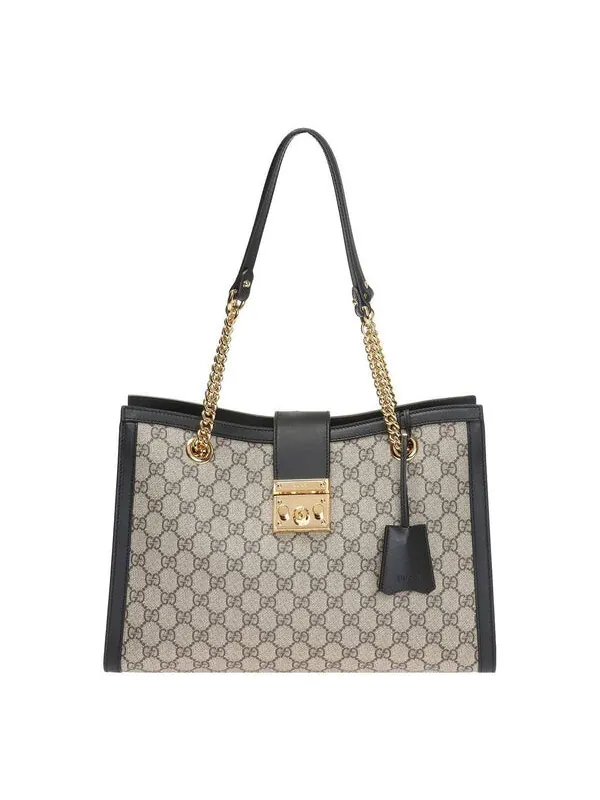 Сумка женская тоут Gucci GG Padlock — изображение 1 из 4, бежевый