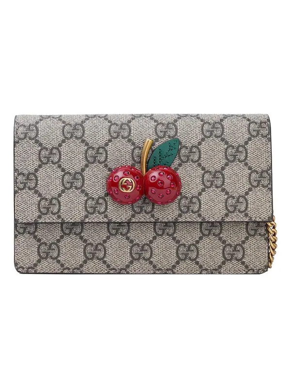 Сумка женская кросс-боди Gucci Canvas Chains Khaki — изображение 1 из 4, хаки